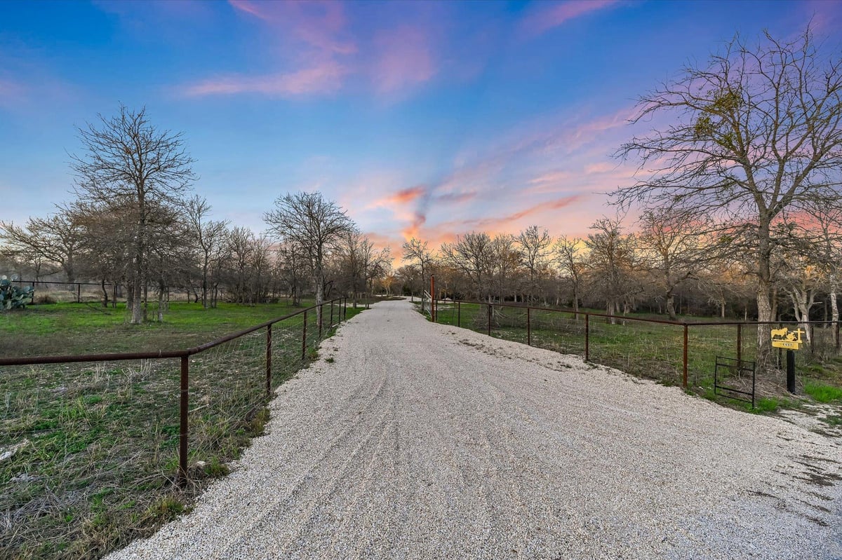 View 8400 Taylorsville Rd in Kelly Nichols 8400 Taylorsville Rd - front exterior - Luxury home in Kelly Nichols, Dale, TX