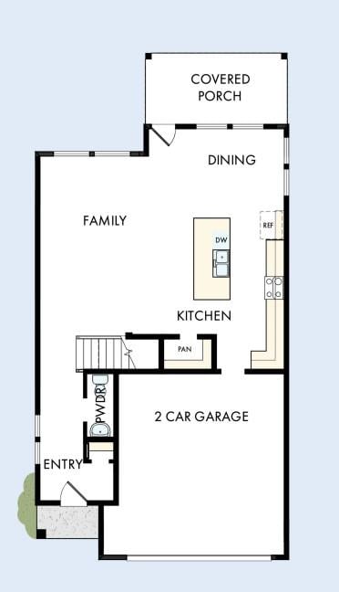 Living area at 844 Perry Pass Unit #30 - 3 bed 2 bath home