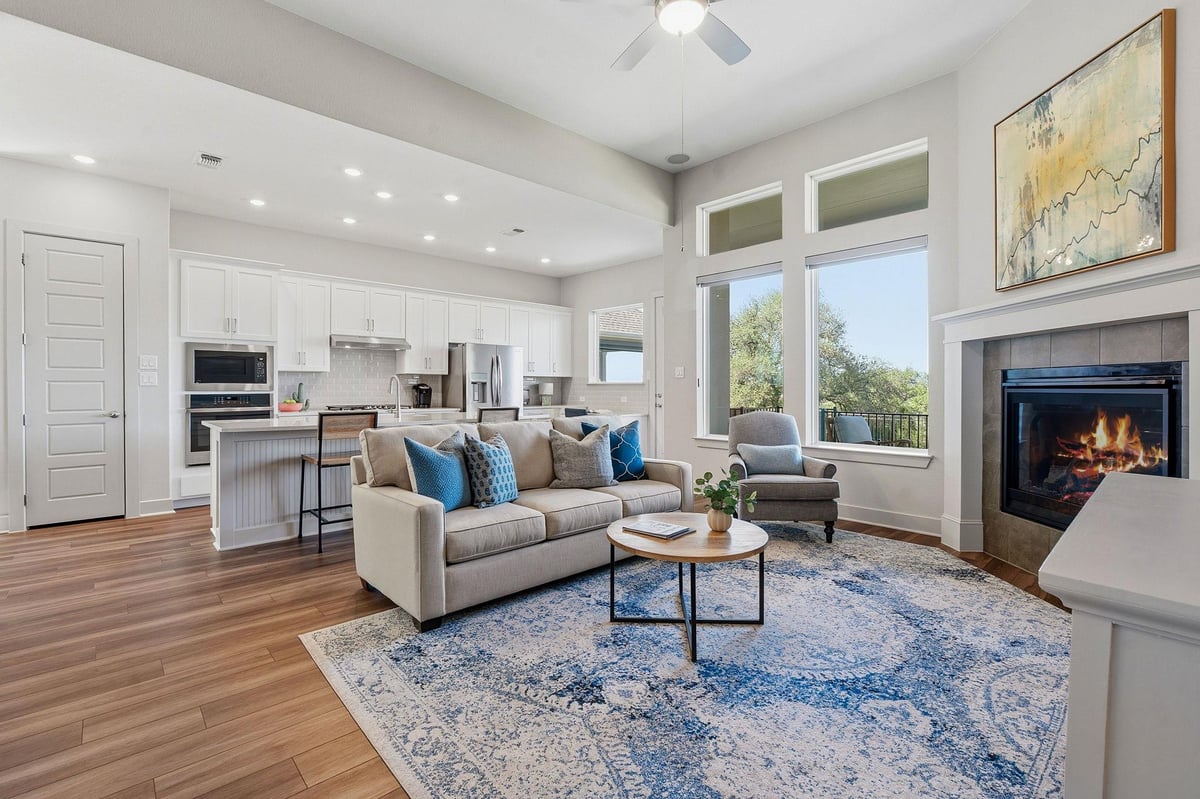 Living area at 8501 Bouvreuil Dr - 3 bed 2 bath home