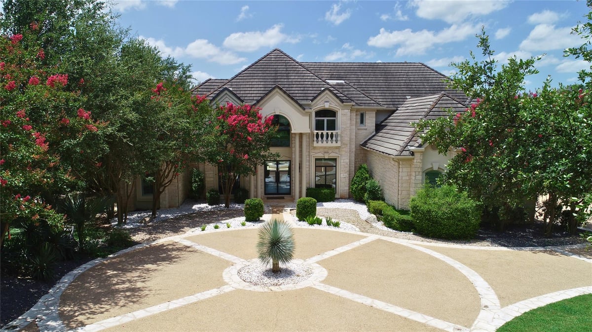 View 8513 Chalk Knoll DR in Barton Creek Sec G Ph 02 8513 Chalk Knoll DR - front exterior with large driveway and estate-style approach - Luxury home in Barton Creek Sec G Ph ...