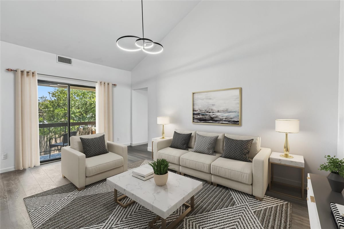 Living area at 8600 Fathom Cir Unit #2403 - 2 bed 2 bath home