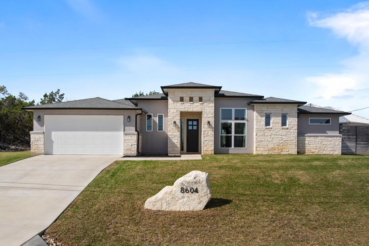 View 8604 Bar K Ranch Rd in Bar-K Ranches 12 8604 Bar K Ranch Rd - front exterior - Luxury home in Bar-K Ranches 12, Lago Vista, TX