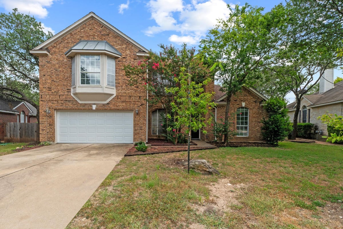 View 8605 Axis DR in Deer Park At Maple Run Sec 10 8605 Axis DR - front exterior - Luxury home in Deer Park At Maple Run Sec 10, Austin, TX