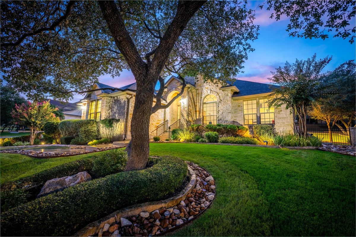 View 861 Santa Cruz Ln in MISSION HILLS RANCH 861 Santa Cruz Ln - front exterior - Luxury home in MISSION HILLS RANCH, New Braunfels, TX