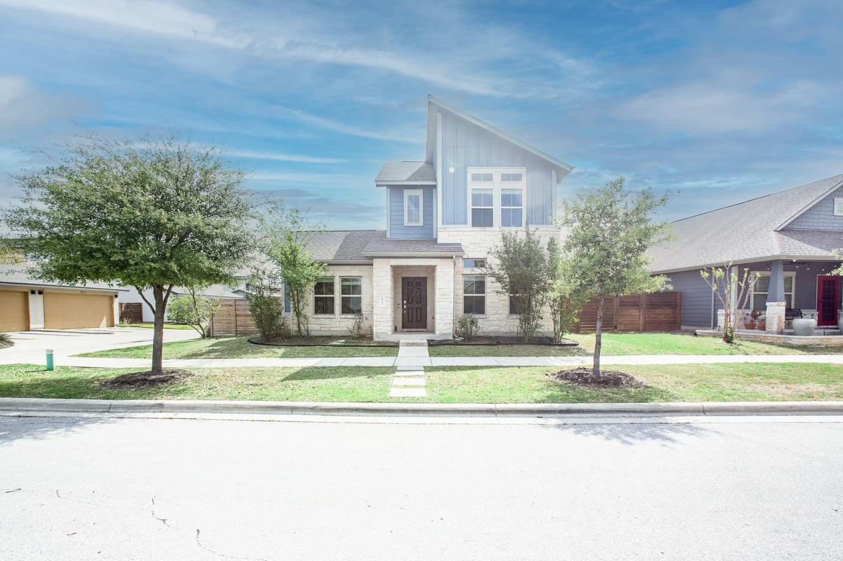 View 8709 Slater DR in Goodnight Ranch Ph 1 Sec 2 8709 Slater DR - front exterior - Luxury home in Goodnight Ranch Ph 1 Sec 2, Austin, TX