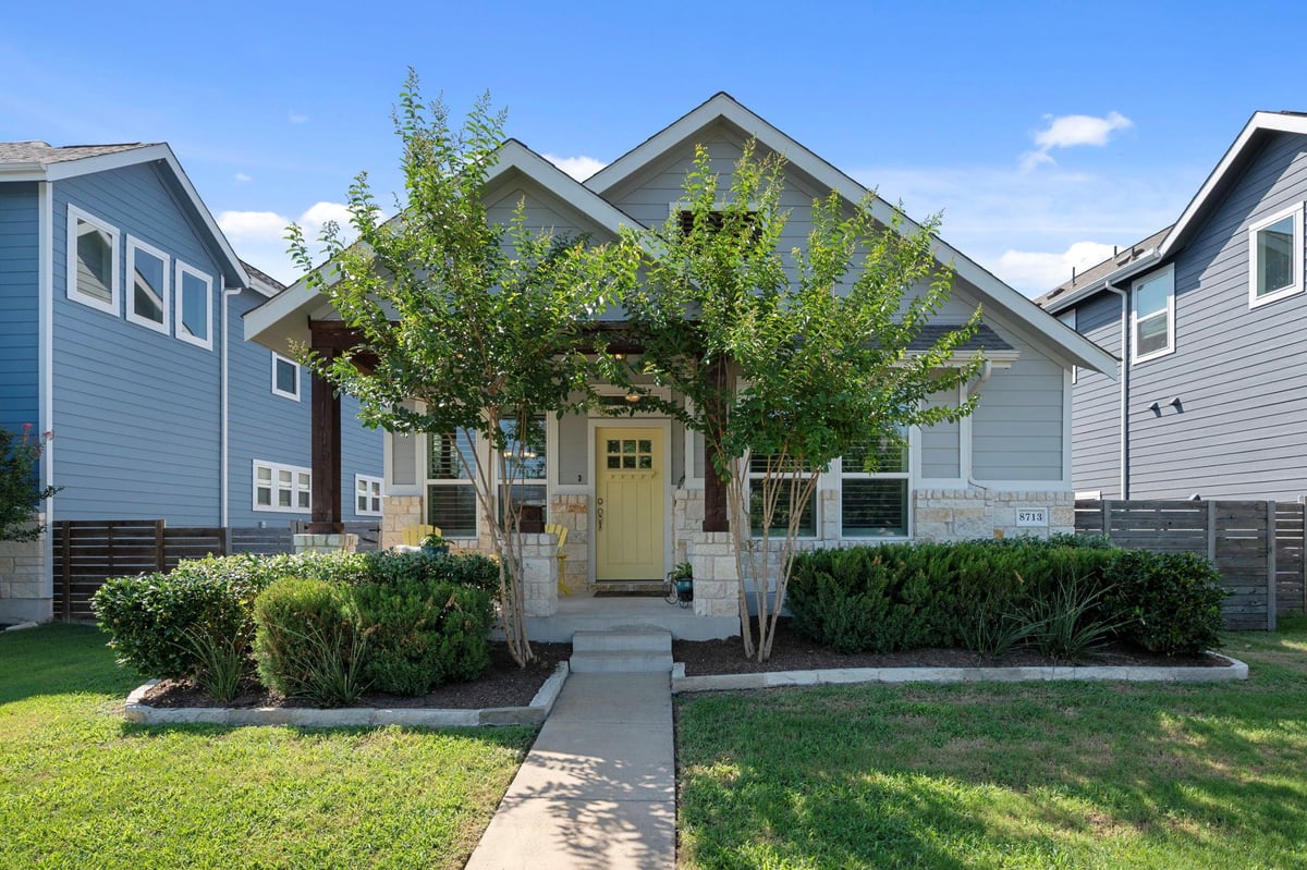 View 8713 Alderman Dr in Goodnight Ranch Ph 1A Sec 7 8713 Alderman Dr - front exterior - Luxury home in Goodnight Ranch Ph 1A Sec 7, Austin, TX