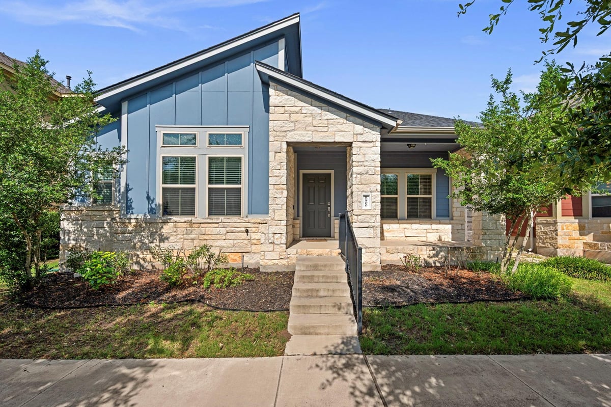 View 8800 Slater DR in Goodnight Ranch Ph 1 Sec 2 8800 Slater DR - front exterior - Luxury home in Goodnight Ranch Ph 1 Sec 2, Austin, TX