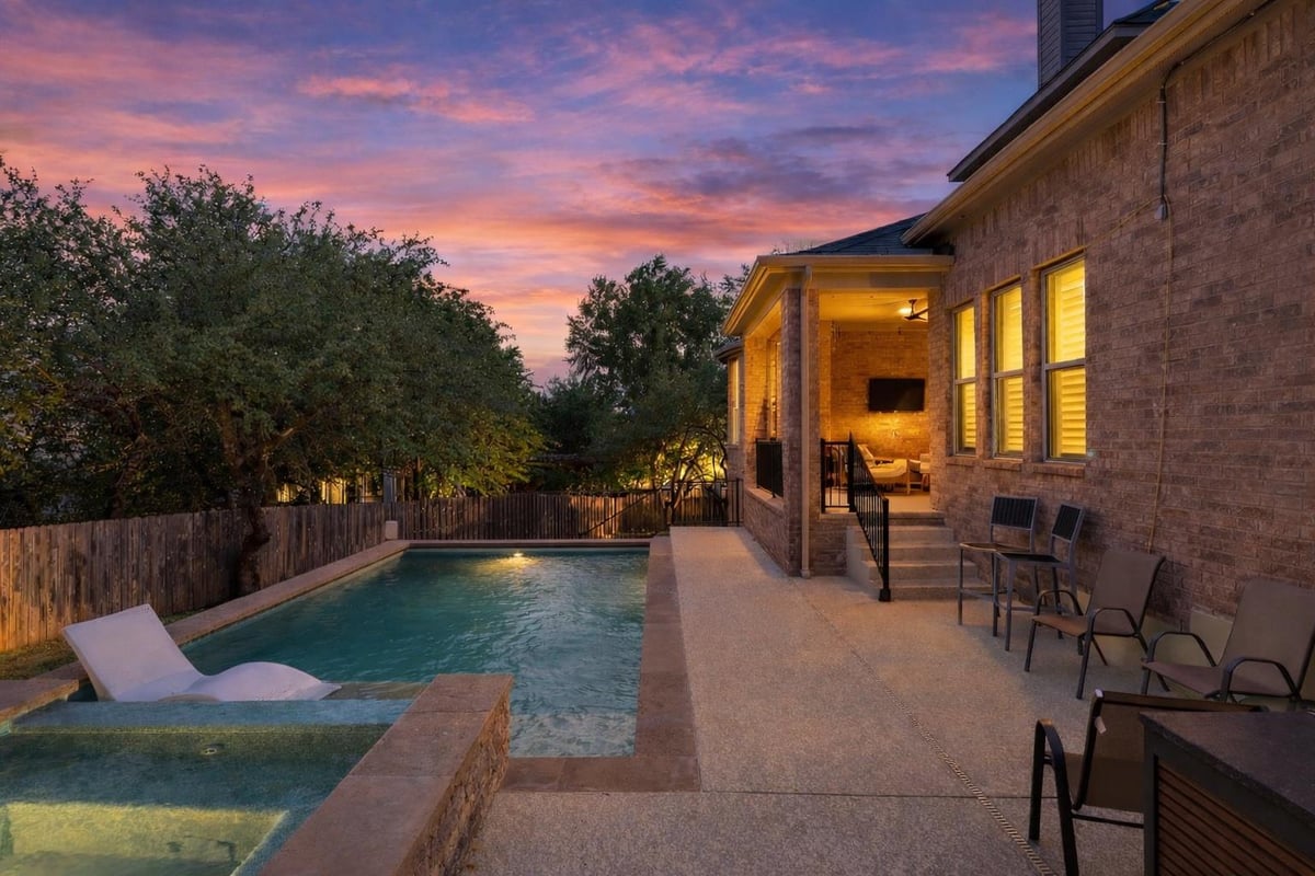 View 8801 Wild Rice Cv in Rocky Creek Ranch Sec 01 8801 Wild Rice Cv - front exterior - Luxury home in Rocky Creek Ranch Sec 01, Austin, TX