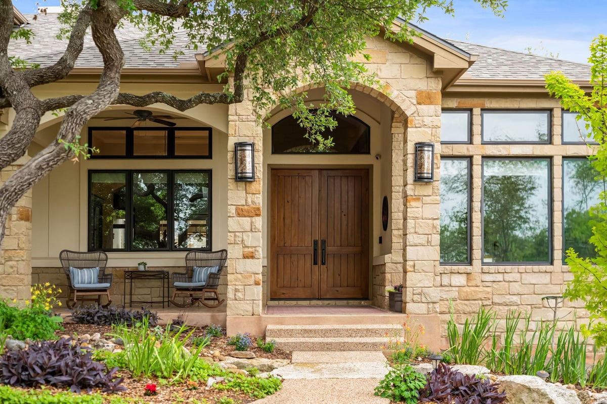 View 8815 Blazyk Dr in Overlook At Lewis Mountain Sec 8815 Blazyk Dr - front exterior - Luxury home in Overlook At Lewis Mountain Sec, Austin, TX