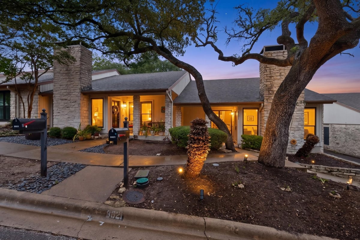 View 8821 Honeysuckle TRL in Westover Villa Resub 8821 Honeysuckle TRL - front exterior - Luxury home in Westover Villa Resub, Austin, TX
