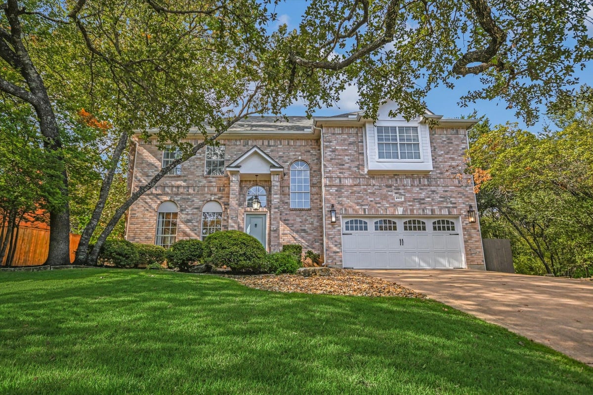 View 8902 Spicebrush DR in Great Hills Sec XXV 8902 Spicebrush DR - front exterior - Luxury home in Great Hills Sec XXV, Austin, TX