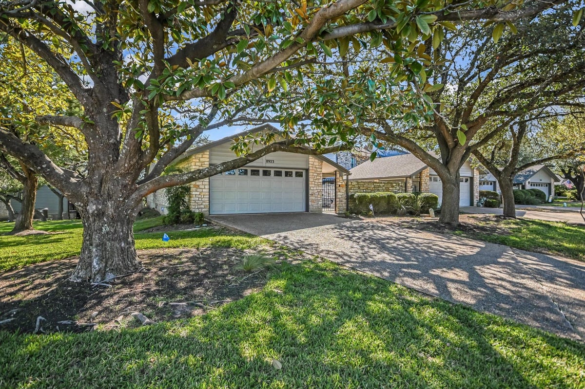 View 8923 Mount Bartlett DR in Bluffs Great Hills 8923 Mount Bartlett DR - front exterior - Luxury home in Bluffs Great Hills, Austin, TX
