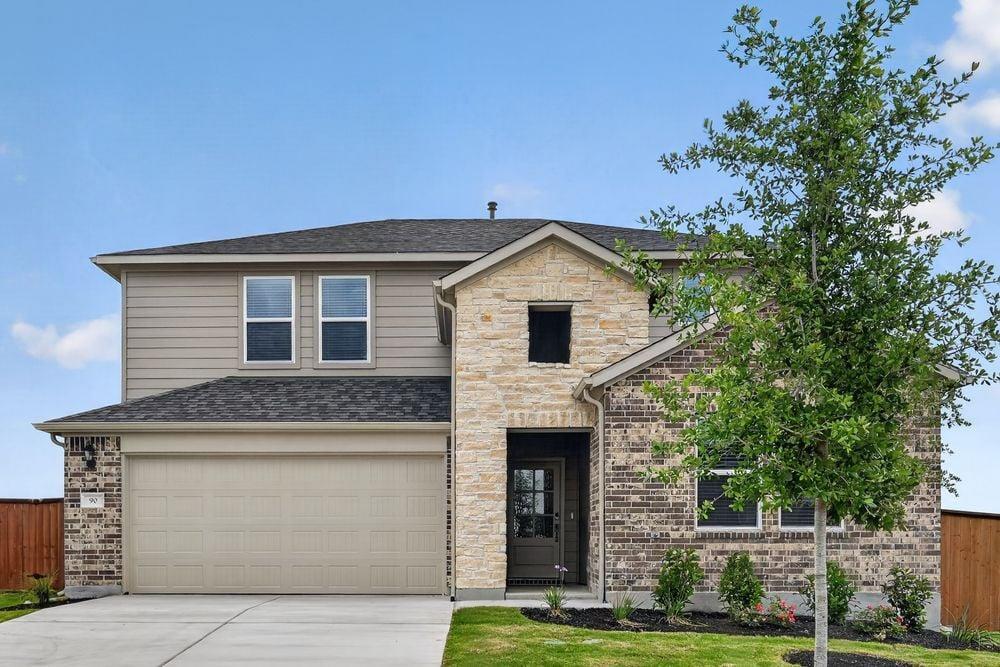 View 90 Flowers Ave in Emory Crossing 90 Flowers Ave - front exterior - Luxury home in Emory Crossing, Hutto, TX