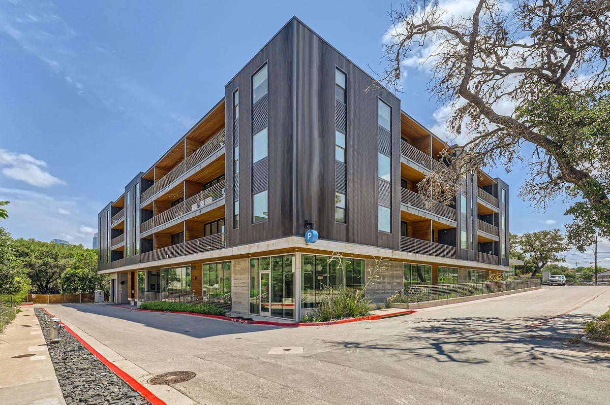 View 900 S 1st ST Unit #212 in Bouldin Creek 900 S 1st ST Unit #212 - front exterior - Luxury home in Bouldin Creek, Austin, TX
