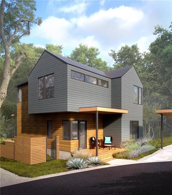 View 900 S 2nd ST Unit #11 in Bouldin Creek 900 S 2nd ST Unit #11 - front exterior - Luxury home in Bouldin Creek, Austin, TX