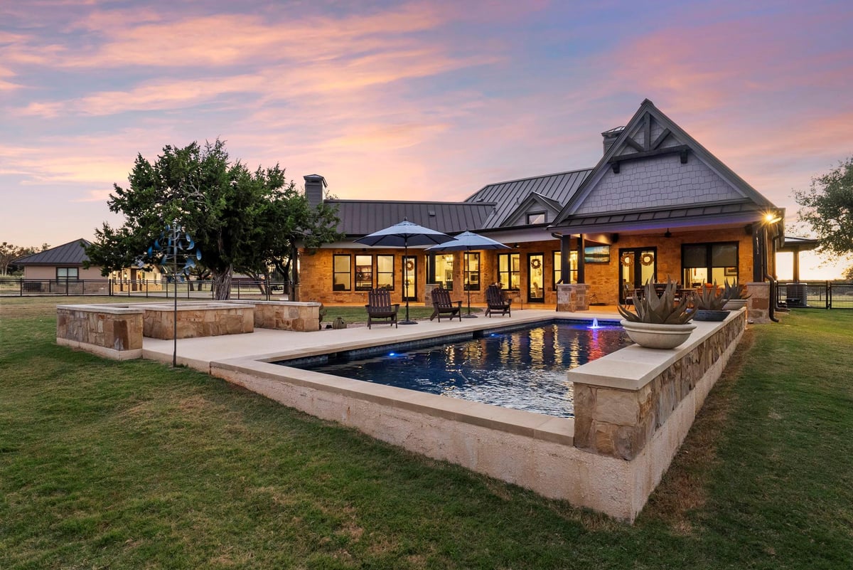 View 901 Crown Ln in Castle View Ranches 901 Crown Ln - front exterior - Luxury home in Castle View Ranches, Burnet, TX