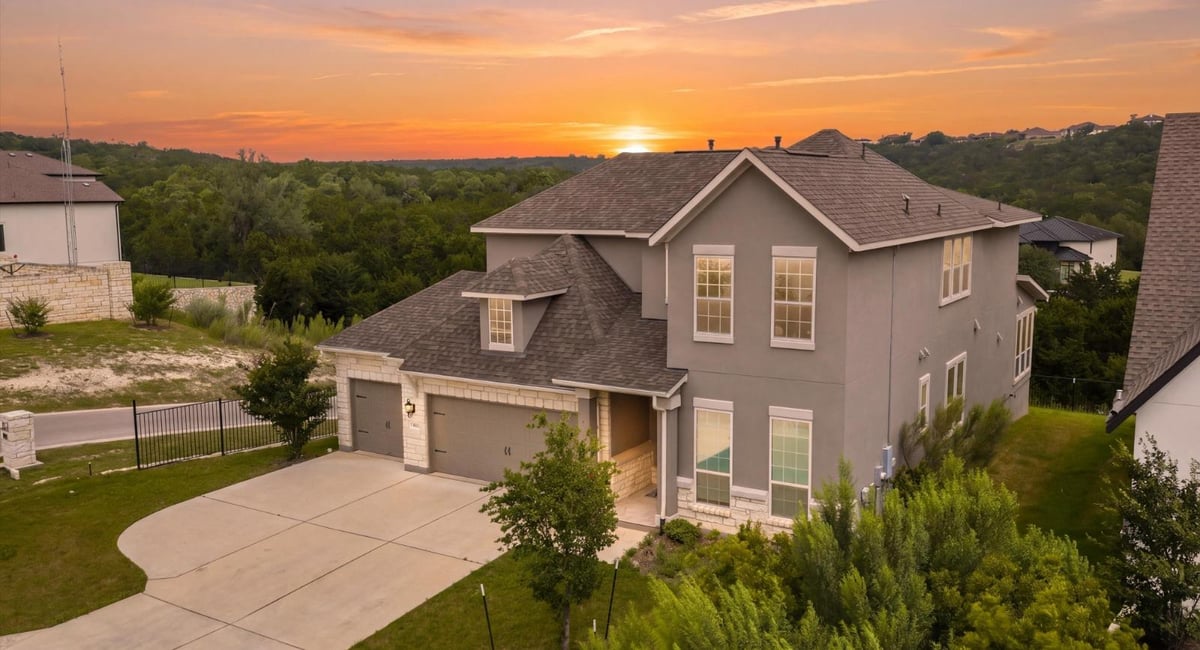 View 908 Siena Sunset RD in Travisso 908 Siena Sunset RD - front exterior - Luxury home in Travisso, Leander, TX