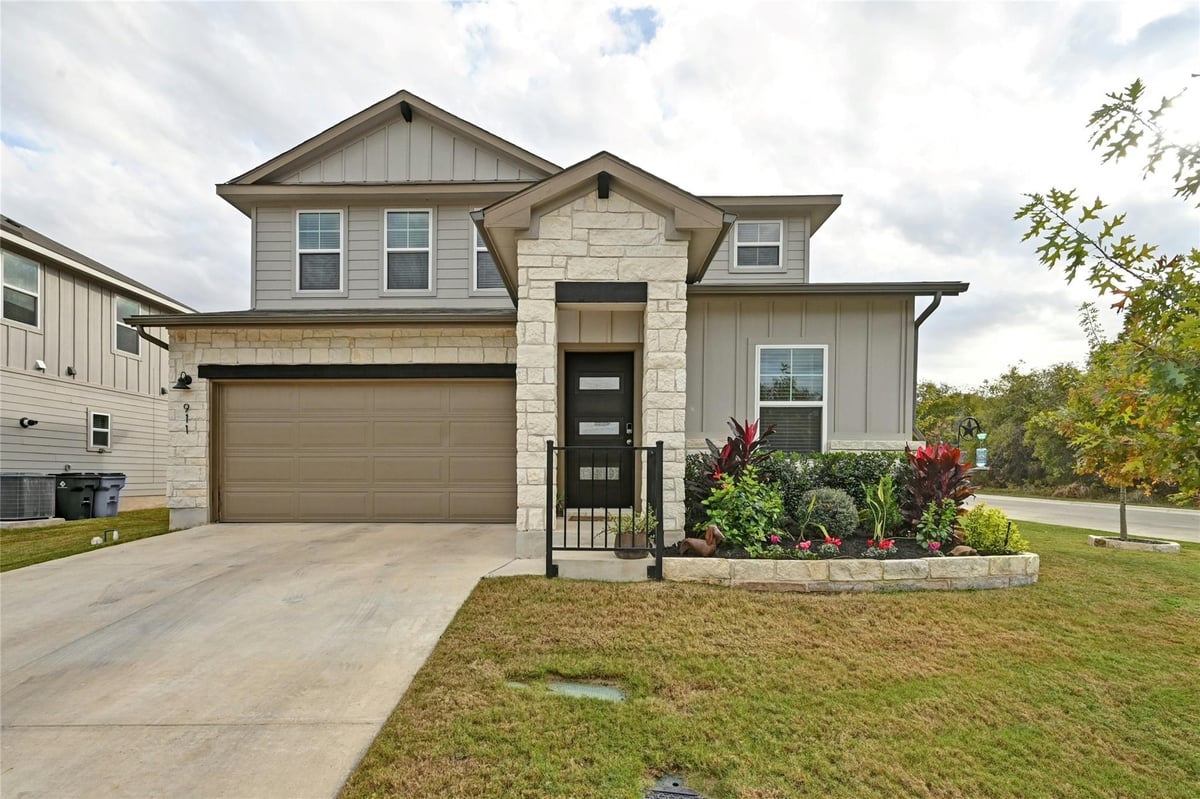 View 911 Bright Gemstone Way in Copperstone Condos 911 Bright Gemstone Way - front exterior - Luxury home in Copperstone Condos, Austin, TX