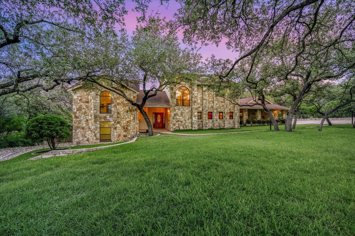 View 9111 Glenlake DR in Glenlake 9111 Glenlake DR - front exterior - Luxury home in Glenlake, Austin, TX