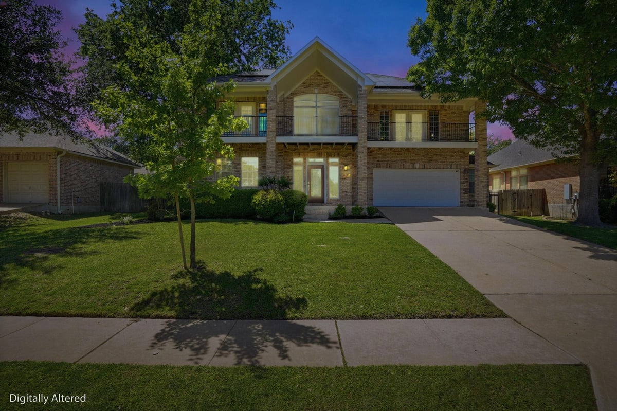 View 9113 Evening Primrose Path in Enclave Sec 1 At The Villages of Spicewood 9113 Evening Primrose Path - front exterior - Luxury home in Enclave Sec 1 At The Villages of Spicewood, Austin, TX