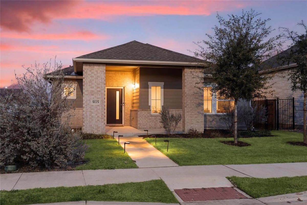 View 9115 Looksee Ln in Easton Park Sec 9115 Looksee Ln - front exterior - Luxury home in Easton Park Sec, Austin, TX