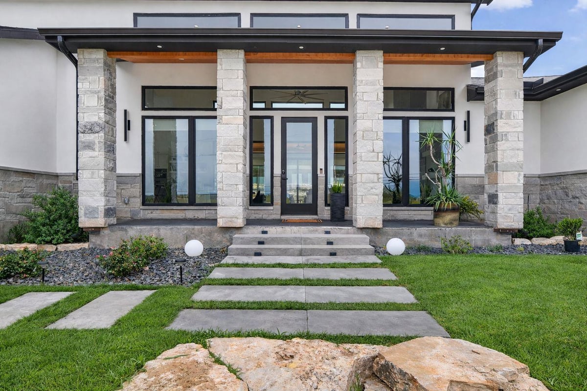 View 913 Larkhall DR in Briarcliff Inc Sec 14 913 Larkhall DR - front exterior - Luxury home in Briarcliff Inc Sec 14, Spicewood, TX
