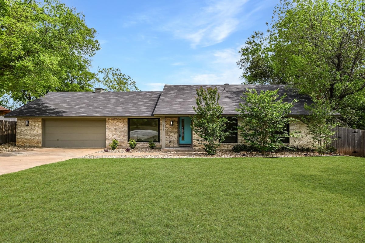 View 9203 Quail Rock Cir in Quail Creek Sec 03 9203 Quail Rock Cir - front exterior - Luxury home in Quail Creek Sec 03, Austin, TX