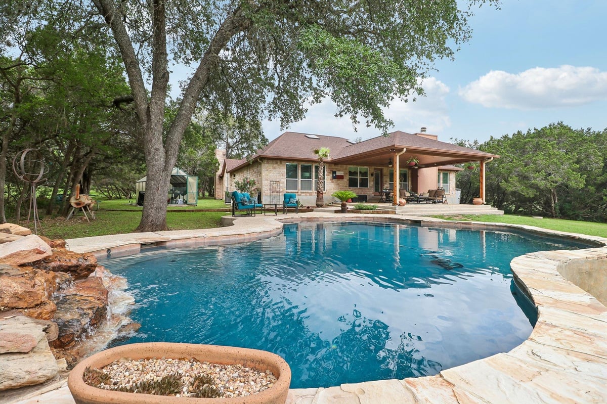 View 9212 Shady Meadow Dr in Trailwood 9212 Shady Meadow Dr - front exterior - Luxury home in Trailwood, Boerne, TX