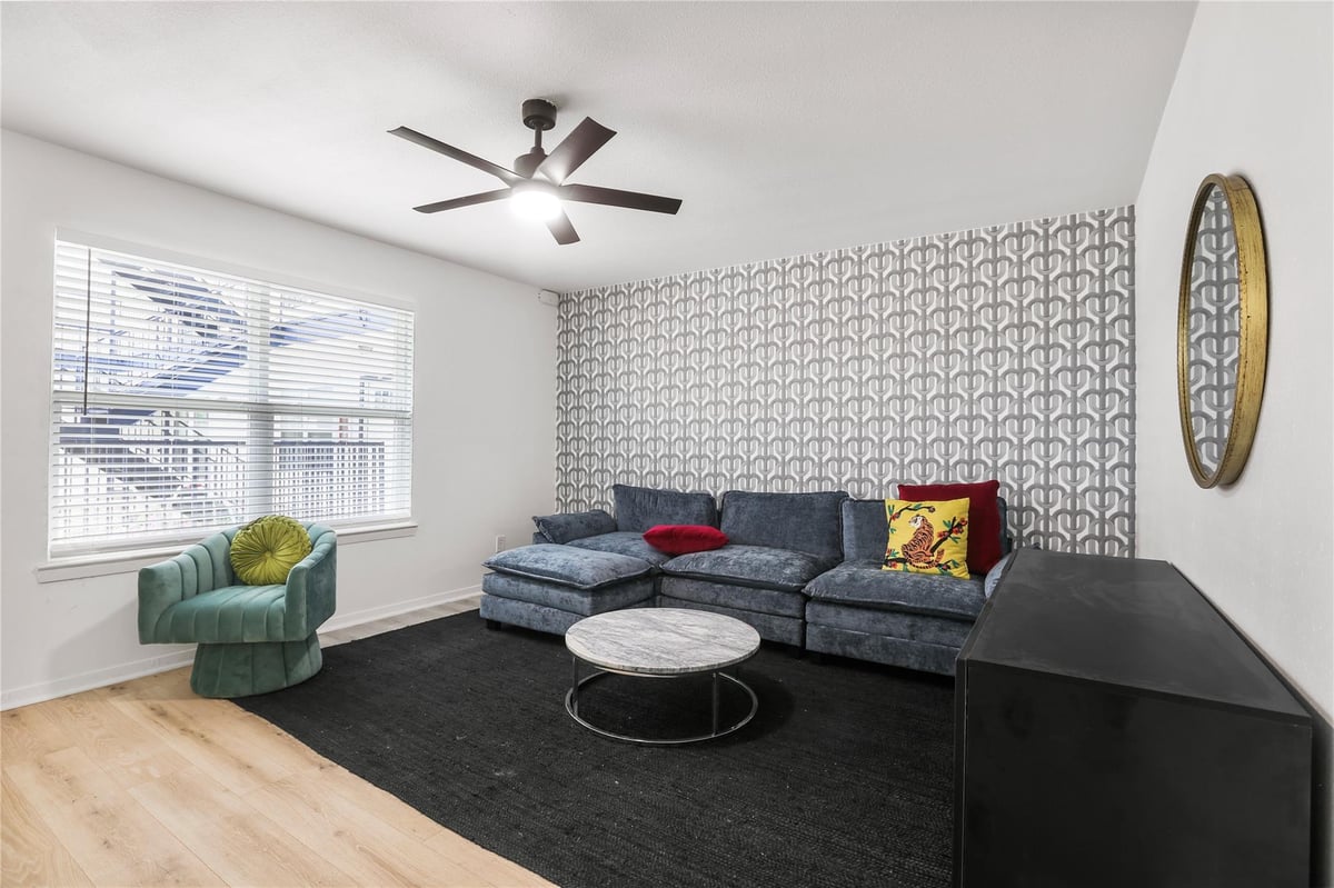 Primary bedroom at 923 E 41st St Unit #101 - 1 bed 1 bath home