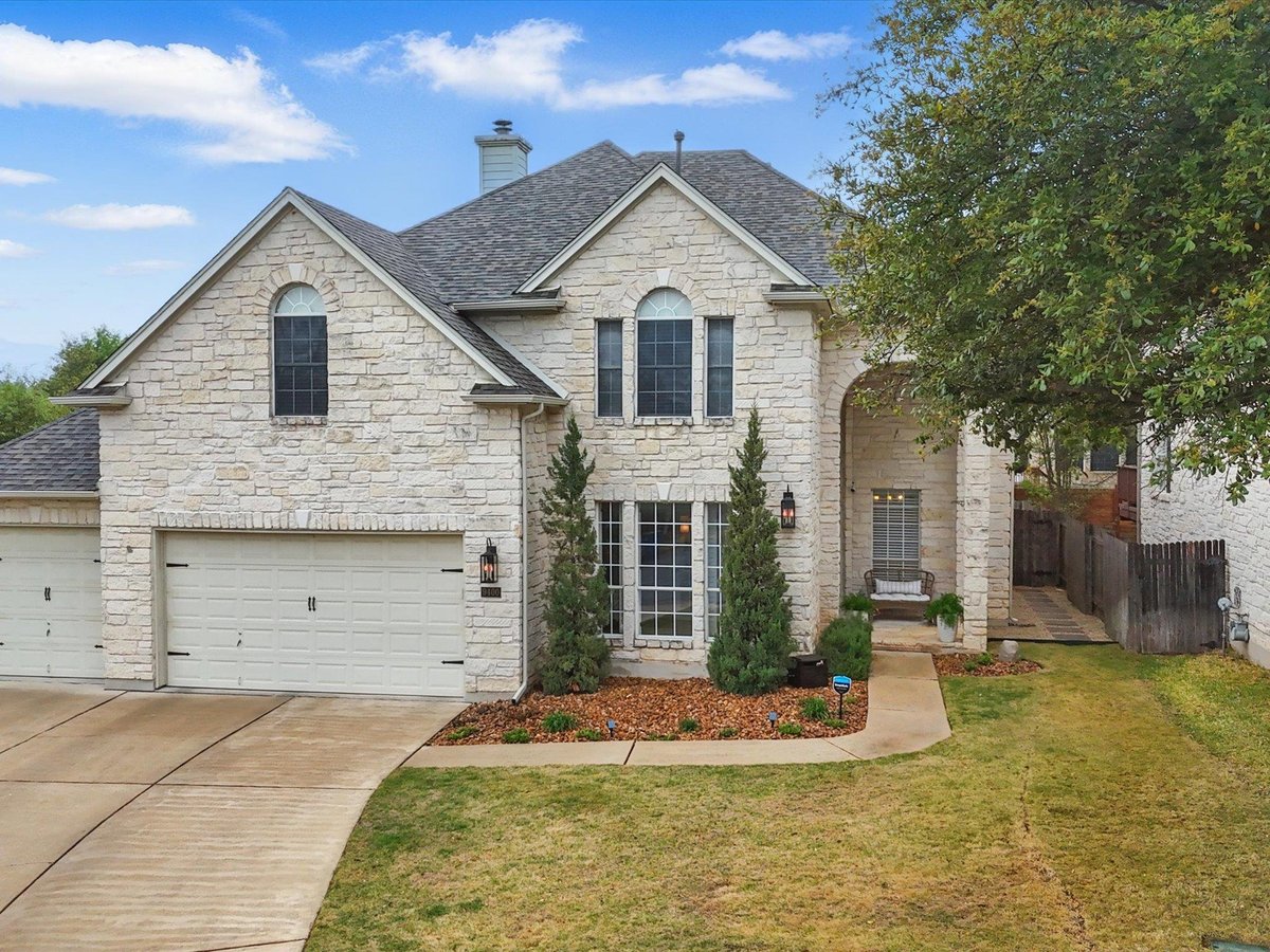 View 9400 Epic Ct in Canyon Creek Sec 30 9400 Epic Ct - front exterior - Luxury home in Canyon Creek Sec 30, Austin, TX