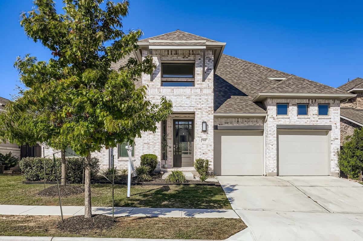 View 941 Rabbit Brush Rd in Bryson 941 Rabbit Brush Rd - front exterior - Luxury home in Bryson, Leander, TX