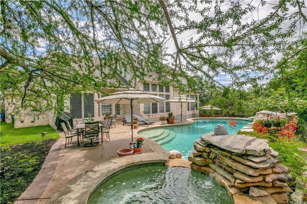9501 Corbe Dr - front exterior - Luxury home in Canyon Creek Sec 29, Austin, TX