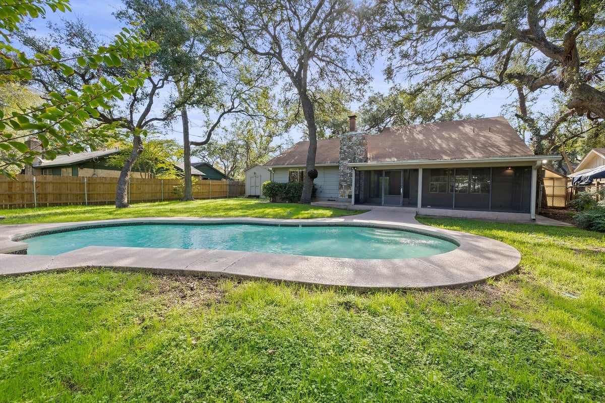 View 9502 Newberry Dr in Village Oaks Sec 3 9502 Newberry Dr - front exterior - Luxury home in Village Oaks Sec 3, Austin, TX