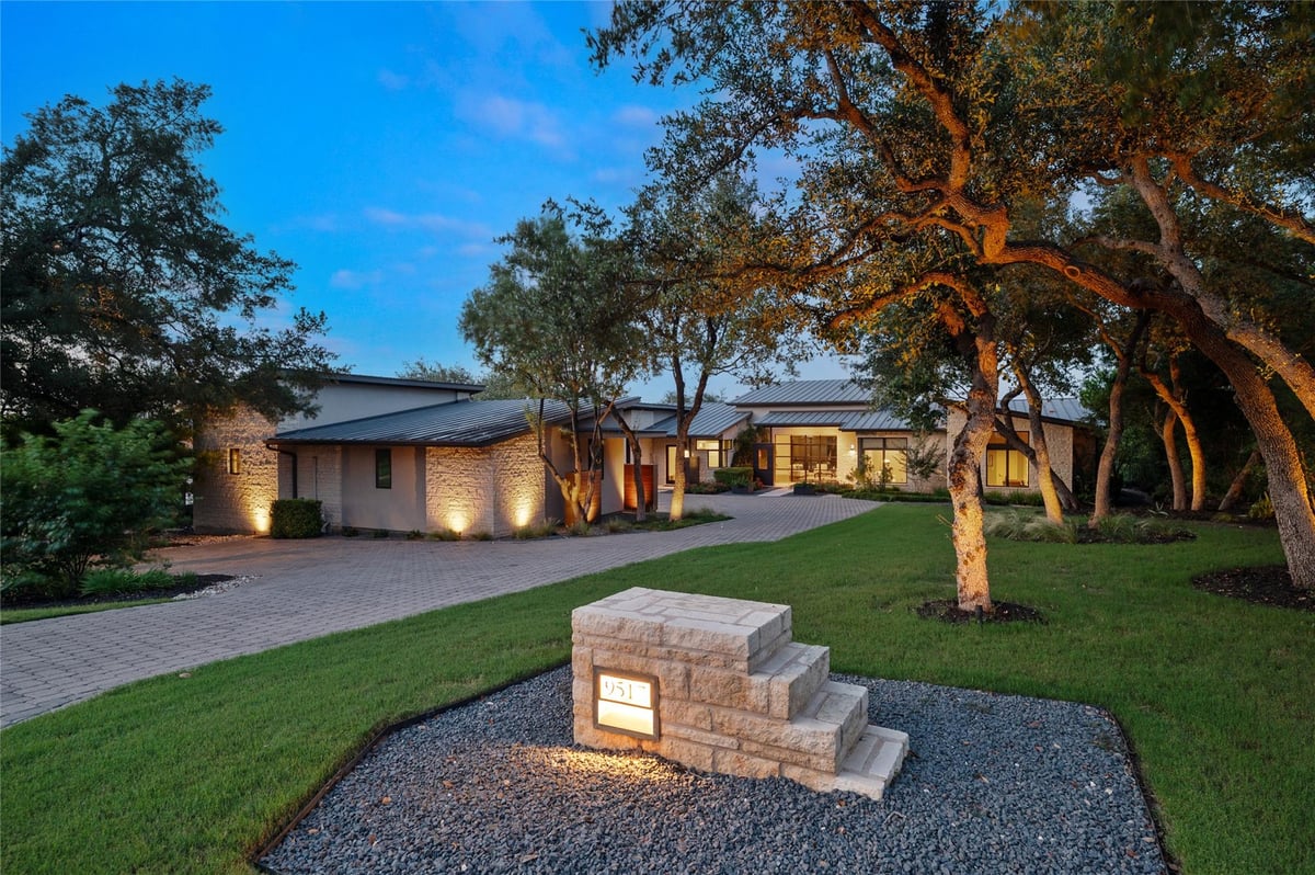 View 9517 Veletta PL in Barton Creek Ph 04 Sec H 9517 Veletta PL - front exterior - Luxury home in Barton Creek Ph 04 Sec H, Austin, TX