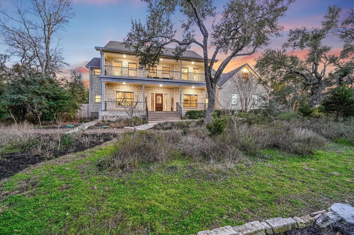 View 9601 Leaning Rock Cir in LONG CANYON II B 9601 Leaning Rock Cir - front exterior - Luxury home in LONG CANYON II B, Austin, TX
