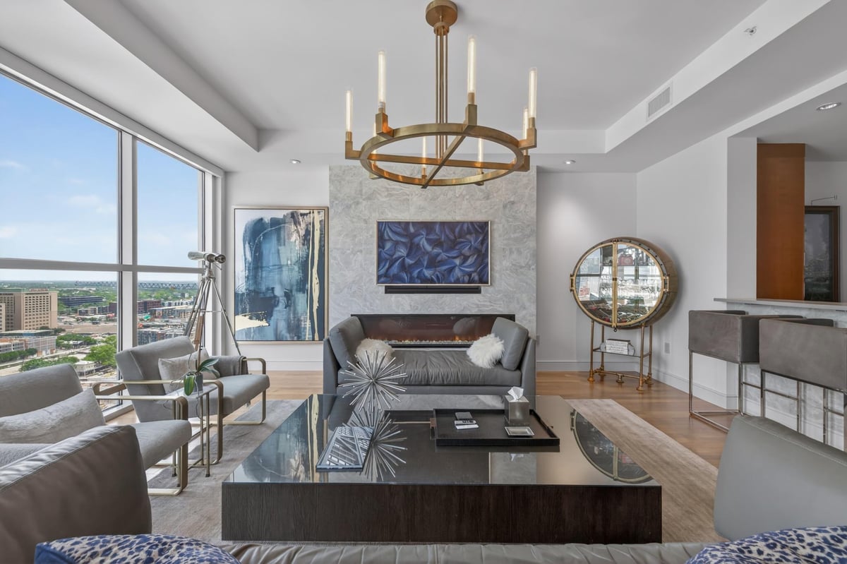 Primary bedroom at 98 San Jacinto Blvd Unit #2103 - 1 bed 1 bath home