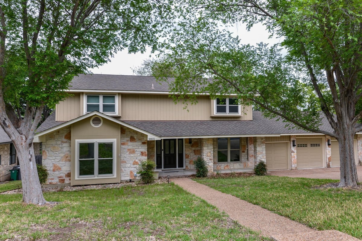 View 9801 Talleyran Dr in Northwest Balcones Amd 9801 Talleyran Dr - front exterior - Luxury home in Northwest Balcones Amd, Austin, TX