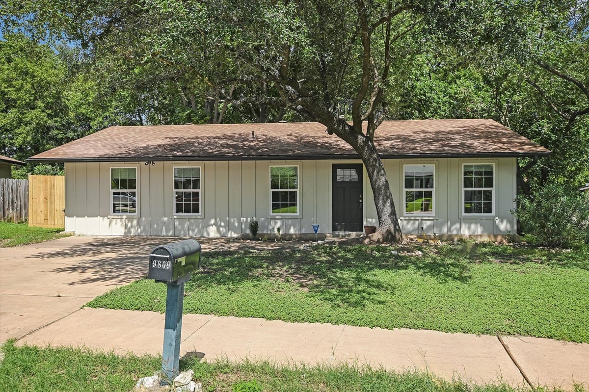 View 9809 Dallum Dr in Northcape Sec 02 9809 Dallum Dr - front exterior - Luxury home in Northcape Sec 02, Austin, TX