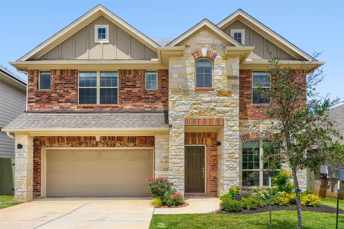 9816 Eloquence DR - front exterior - Luxury home in Whisper Valley, Manor, TX