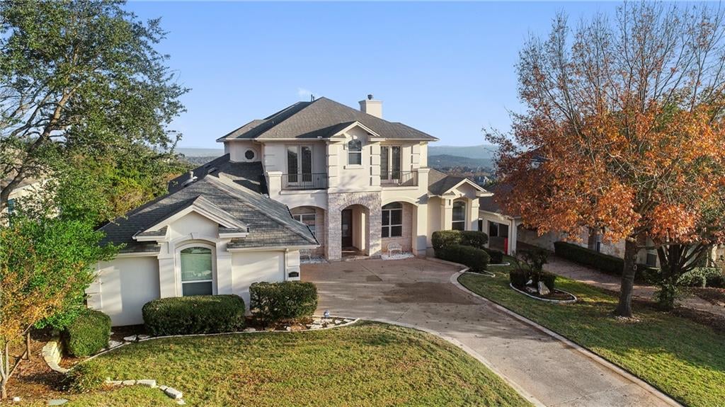 View 9860 Big View DR in River Place Sec 07b 9860 Big View DR - front exterior - Luxury home in River Place Sec 07b, Austin, TX