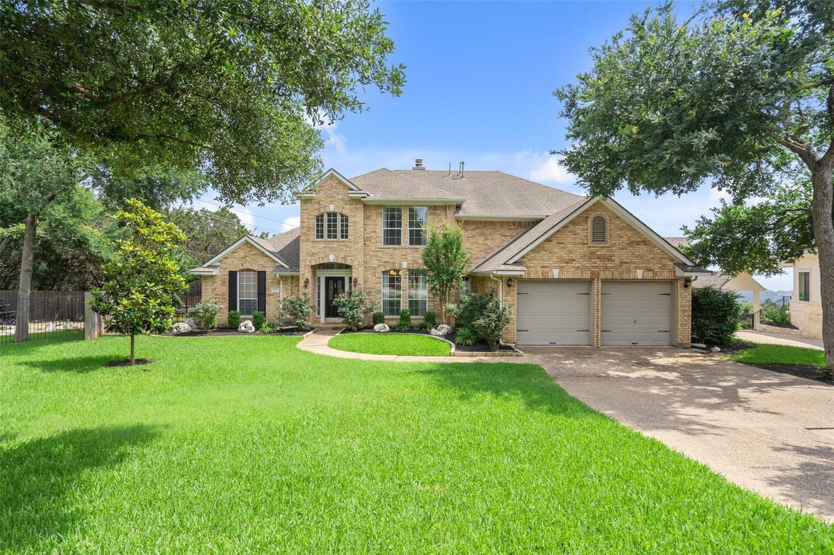 View 9901 CHARTHOUSE Cv in RIVER PLACE SEC 7B 9901 CHARTHOUSE Cv - front exterior - Luxury home in RIVER PLACE SEC 7B, Austin, TX