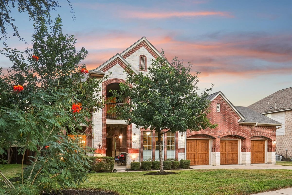 View 9909 Whitley Bay Dr in Avery Ranch North Sec 02 Pud Amd 9909 Whitley Bay Dr - front exterior - Luxury home in Avery Ranch North Sec 02 Pud Amd, Austin, TX