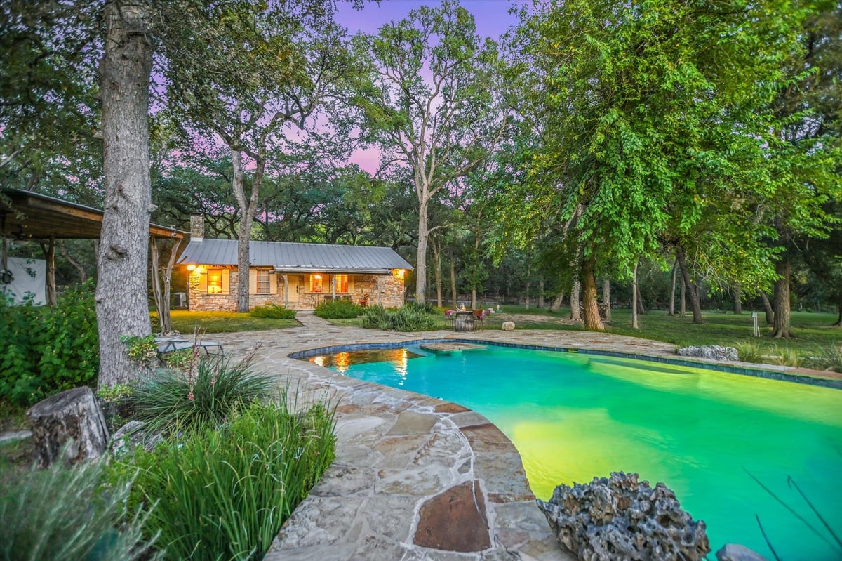 View 300 Deer Lake Estates in DEER LAKE ESTATES 300 Deer Lake Estates - property photo 1 - Luxury home in DEER LAKE ESTATES, Wimberley, TX