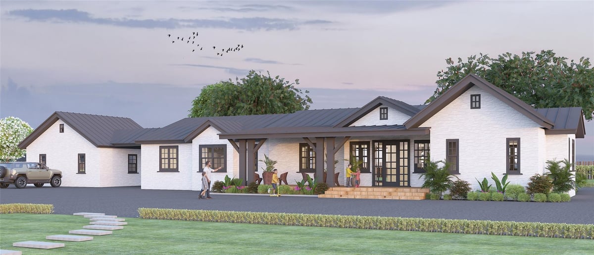 Lot 20E Overland Stage Rd - front exterior - Luxury home in Stagecoach Ranch Sec 2, Dripping Springs, TX