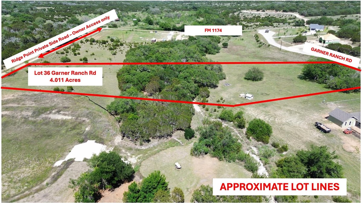 View Lot 36 Garner Ranch Rd in Ridge Point Estates Lot 36 Garner Ranch Rd - front exterior - Luxury lot in Ridge Point Estates, Bertram, TX