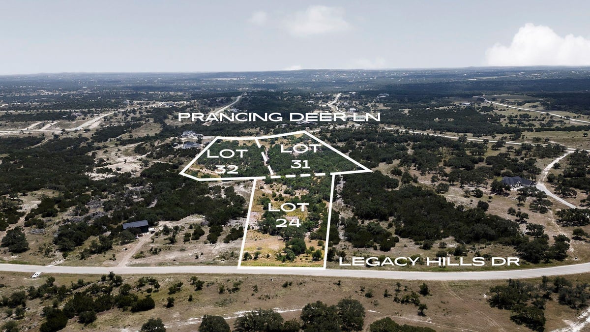View Lots 24, 31, 32 Prancing Deer Ln in LEGACY HILLS Lots 24, 31, 32 Prancing Deer Ln - front exterior - Luxury lot in LEGACY HILLS, Johnson City, TX