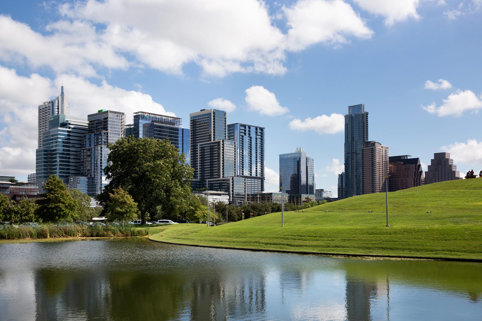 Austin skyline and parks view