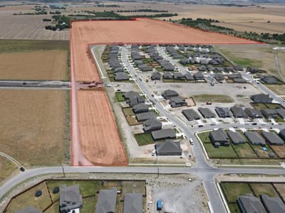 Aerial view with new construction subdivision at 0  Cr 132 - Hutto, TX