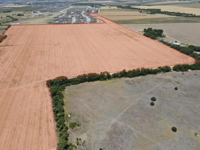Aerial view with Large acreage development potential at 0  Cr 132 - Hutto, TX