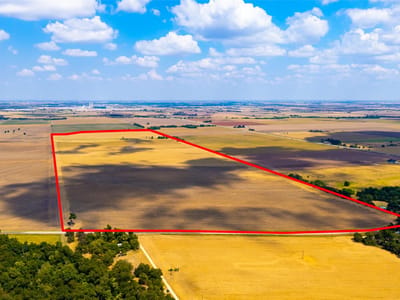 Aerial view - 00 FM 1660 Aerial view with Large acreage land parcel at 00 FM 1660 - Taylor, TX